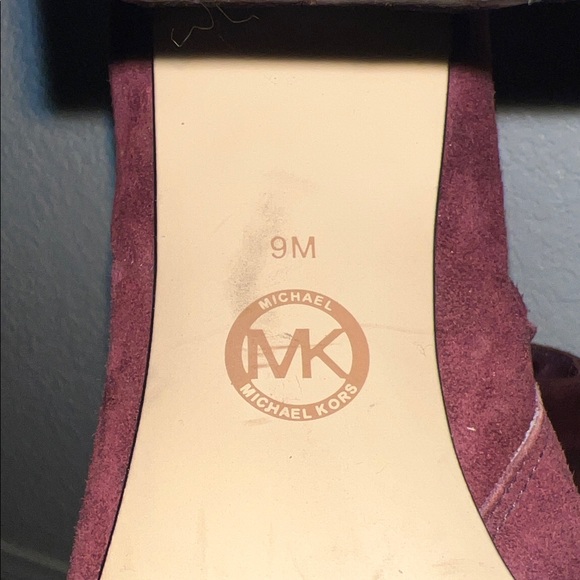 Michael Kors Burgundy Heeled Snake Boots - Picture 5 of 6